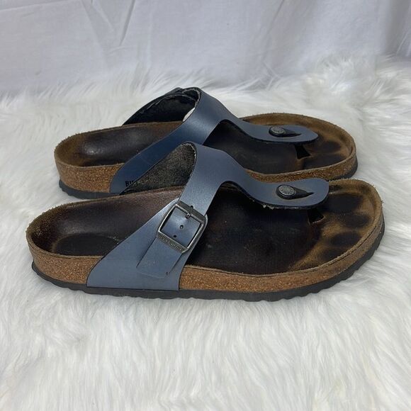 Birkenstock Gizeh Silvery Grey Thong Sandals Sz 42/US 10 - Picture 4 of 7